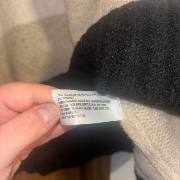 a new day Black and Cream Striped Turtleneck Sweater - Picture 3 of 3